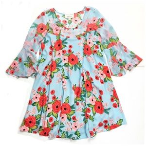 Paper Crown Rifle Paper Poppy Floral Dress Sz S